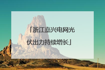 浙江嘉兴电网光伏出力持续增长